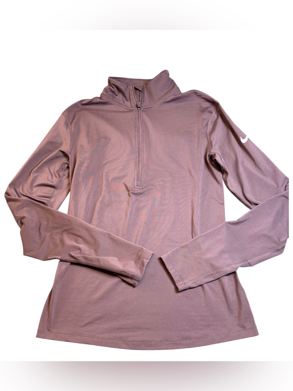 Nike Pro Warm Women’s 1/2 Zip Training Top Size L Plum Fog Purple 803145-533 EUC